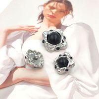 Kancing Logam Perak Mutiara Vintage Dekoratif 18MM untuk Mantel, Jaket, Cardigan, Kerajinan, Sweater, dan Tas Wanita