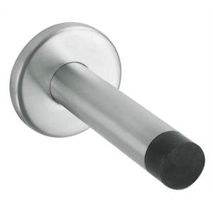 Fixez le support mural <span class=keywords><strong>de</strong></span> <span class=keywords><strong>porte</strong></span>, acier inoxydable satiné, pare-chocs en caoutchouc <span class=keywords><strong>de</strong></span> 90mm, <span class=keywords><strong>butée</strong></span> <span class=keywords><strong>de</strong></span> <span class=keywords><strong>porte</strong></span> - Product Image 1