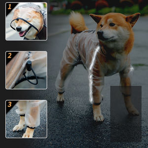 Impermeable para Perros con Capucha, Transparente, Reflectante, Chaqueta para Mascotas, Ropa para Perros Pequeños, Medianos y Grandes - Product Image 2