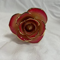 Idées cadeaux pour la Saint-Valentin : rose rouge plaquée or, rose éternelle à longue tige, pour la fête des mères et le Nouvel An chinois, coffret cadeau