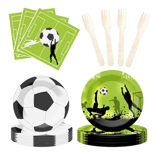 Juego de Vajilla Desechable para Fiesta de Cumpleaños de Fútbol DAMAI, Platos y Vasos de Papel para Niños, Decoración para Fiesta de Cumpleaños de Fútbol - Product Image 5
