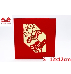 Tarjeta 3D Pop Up con Pequeña Flor de Loto, Tarjeta de Felicitación Floral Hecha a Mano para Cumpleaños, Día de la Madre, Regalo de Primavera - Product Image 1