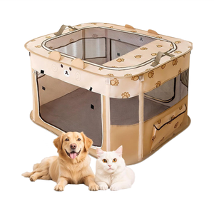 Ours brun solide intérieur/extérieur Portable <span class=keywords><strong>lit</strong></span> pour animaux <span class=keywords><strong>de</strong></span> compagnie pliable respirant parc chiens chiots été voyage Camping hiver - Product Image 1