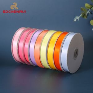 도매 100% 폴리에스터 실크 새틴 리본 100 야드 단일 얼굴 1 1/2 인치 196 사용자 정의 색상 38mm 순수 낮은 MOQ 롤 선물 - Product Image 2