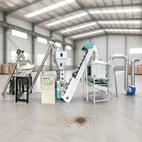 Ligne de production automatique de granulés d'aliments pour animaux à haut rendement pour usine d'aliments pour animaux avec système de refroidissement, d'emballage et de contrôle