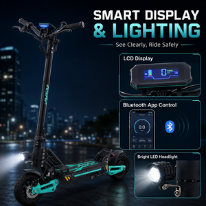Nuevo Scooter Eléctrico de Dos Ruedas Color Verde para Adultos, Plegable, Todoterreno, Motor Dual Potente, Scooter Eléctrico ASAP 10 Sc - Product Image 6