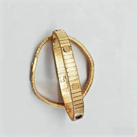 Bracelet à vis rayé Kaja, nouveau design haut de gamme fait main, bracelet de montre en acier titane, tendance unisexe B093, cadeau