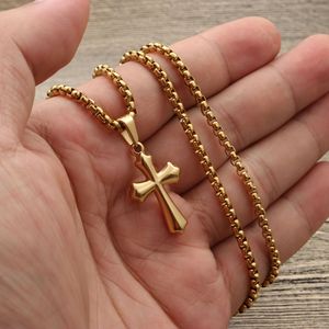 yunnique <b>Cross</b> Pendant Necklace Gold Zinc Alloy Unisex Fashion Jewelry Gift - Product Image 4