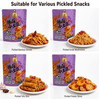 Sachet d'emballage personnalisé imprimé pour snacks de pommes de terre épicées, avec fermeture éclair et trou de suspension, pour aliments marinés, type stand-up