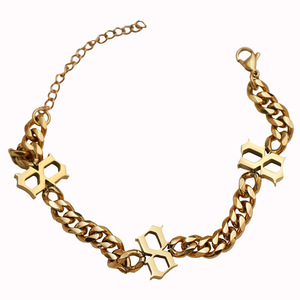European Style Titanium Steel Bracelet Letter Design Steel Gold Women's Fashion Jewelry - Product Image 5