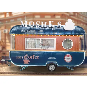 OEM Mobile Food Cart Ship Shape Ice Cream Truck Multi-function Hot Dog Street Trailer Catering Fast Food Van