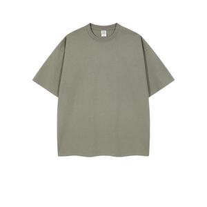 Custom Print 260g Pure 100% Cotton Heavyweight Fog Short Sleeve T-<b>shirt</b> Loose Men's Oversize T-<b>shirt</b> - Product Image 4