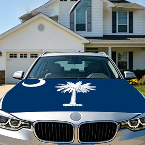 Drapeau de capot de voiture élastique populaire pour véhicules de Caroline du Sud (États-Unis) – Drapeau de voiture personnalisé pour événements patriotiques et défilés – Bannière de capot - Product Image 4