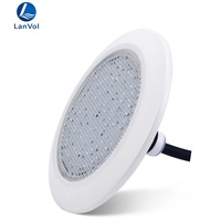 Lampu LED Bawah Air LanWo Berkualitas Tinggi Desain Baru Resin Isi PC 12V 8W IP68 Tahan Air untuk Kolam Renang