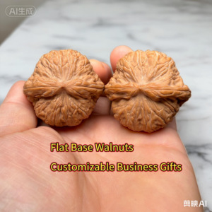 Wholesale Natural Pumpkin Pie Walnut Pair Custom Logo Folk Craft Stress Fidget Collectible Gift for Corporate Museum & Shop Bulk