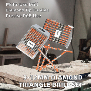 <span class=keywords><strong>Set</strong></span> Mata Bor Segitiga Multifungsi <span class=keywords><strong>10mm</strong></span> untuk Mengebor Keramik, Beton, Kayu, Kaca - Product Image 3