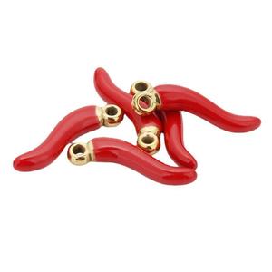 จี้รูปพริกสีแดงทำเองง่ายๆ วัสดุสแตนเลส จี้รูปพริก จี้รูปแตรโลหะ - Product Image 2