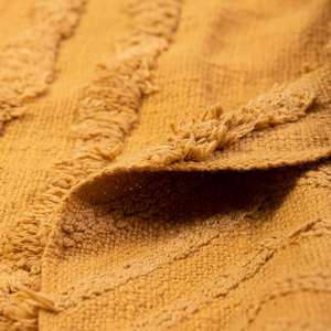 Mantas de lana tejidas con mechones a mano de algodón 100% para dormitorio, manta Bohemia para decoración del hogar de India - Product Image 4