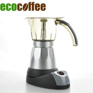 Venta caliente rojo azul plata 220 ~ 240V 480W 6 tazas portátil de aluminio Espresso <span class=keywords><strong>Mocha</strong></span> cafetera/eléctrica Moka Pot - Product Image 2