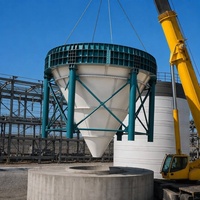 Silo boulonné HAOLI 300T à montage facile |   Système de stockage modulaire de ciment pour centrale à béton