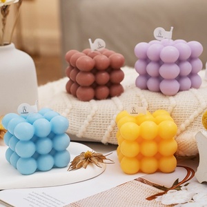 Sphere Soy Wax Candle <b>Magic</b> <b>Cube</b> Aromatherapy Candle, Handmade Decorative Gift for Wedding, Birthday, Home Decor – Natural, - Product Image 3