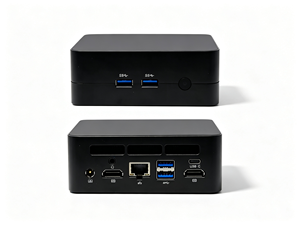 Nouveau <span class=keywords><strong>mini</strong></span> <span class=keywords><strong>PC</strong></span> AMD DDR4 64 Go, double SSD NVMe M.2, 2xHDMI+Type-C, triple sortie 4K 60 Hz, Gigabit LAN, WiFi6, BT, WOL/PXE, alliage d'aluminium - Product Image 3