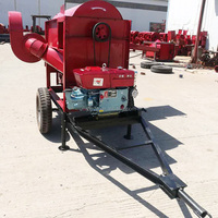 Batteuse agricole multi-cultures (riz, blé, céréales) à moteur diesel, capacité 2000 kg/h, économe en énergie