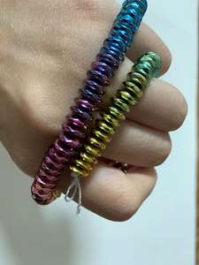 Pour Amazon Offre Spéciale dégradé coloré 4mm 6mm 8mm entretoise en hématite à facettes perles en vrac pour la fabrication de bijoux - Product Image 4