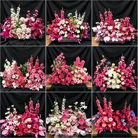 Vente en gros de fleurs artificielles romantiques en soie personnalisées pour la décoration de table de mariage, haute qualité, 50 cm x 3