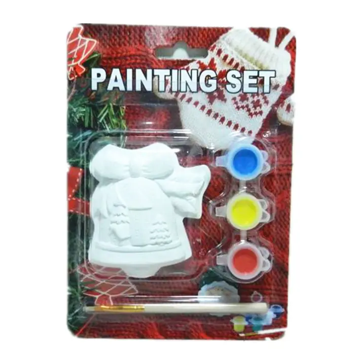 Manufacturer DIY Paint Christmas Bell Ornaments Diy Ceramic Painting For Kids