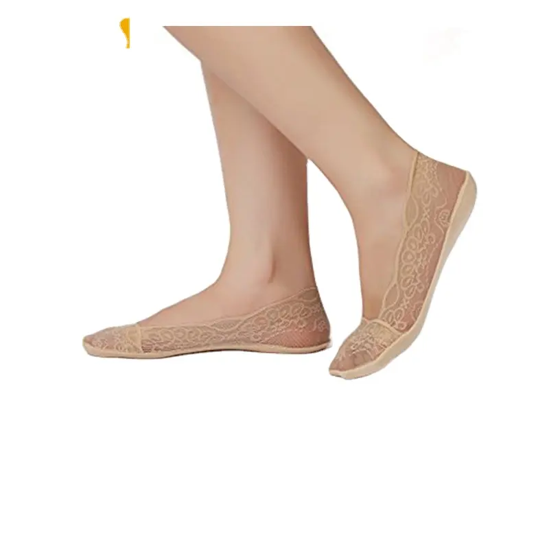 HJ-I-0280 women lace footie sock lace socks for flats