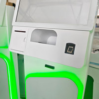 Kiosque de paiement en libre-service sur pied de 32 pouces avec écran tactile, terminal d'émission de cartes intelligentes et scanner d'imprimante de passeports