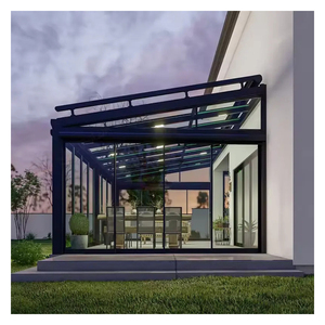 Serre de jardin autoportante en verre à <span class=keywords><strong>prix</strong></span> compétitif, pour toutes les <span class=keywords><strong>saisons</strong></span>, avec structure triangulaire en aluminium, pour patio et véranda hivernale - Product Image 1