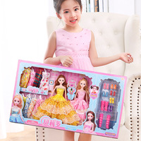 Faible MOQ 73cm Poupées Princesse en Plastique avec Robes pour Filles, Grand Set de Poupées Famille