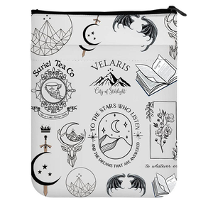 <span class=keywords><strong>Housse</strong></span> de livre en polyester à impression numérique <span class=keywords><strong>avec</strong></span> <span class=keywords><strong>fermeture</strong></span> éclair, pour livres reliés et brochés, sac cadeau pour les amateurs de livres - Product Image 4