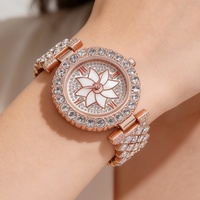 Jam Tangan Quartz Wanita Fenyi Grosir Mewah Ringan Kasual Berhias Berlian Imitasi Motif Bunga, Hadiah Fashion untuk Pemakaian Sehari-hari