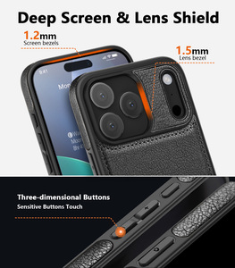 Funda <span class=keywords><strong>de</strong></span> Teléfono <span class=keywords><strong>de</strong></span> Cuero PU <span class=keywords><strong>de</strong></span> Lujo para <span class=keywords><strong>iPhone</strong></span> 18 Pro Max, Agarre Cómodo, Cubierta Móvil <span class=keywords><strong>de</strong></span> TPU Suave a Prueba <span class=keywords><strong>de</strong></span> Golpes para <span class=keywords><strong>iPhone</strong></span> 15 16 17 Pro Max - Product Image 2