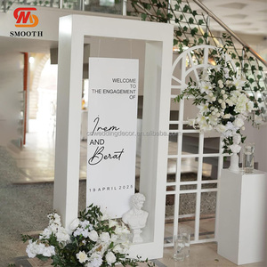 Mịn <span class=keywords><strong>LED</strong></span> ánh sáng Glow phổ biến vòm 3D Hoa Tường Sụp Đổ <span class=keywords><strong>Backdrop</strong></span> ý tưởng Trắng Acrylic <span class=keywords><strong>Backdrop</strong></span> - Product Image 4