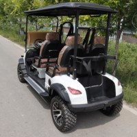 Voiturette de golf tout-terrain avec auvent étendu pour visites de jardins botaniques