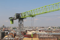 Grue à tour à dessus plat WA6013-8F de 8 tonnes avec la longueur de boom de 60m