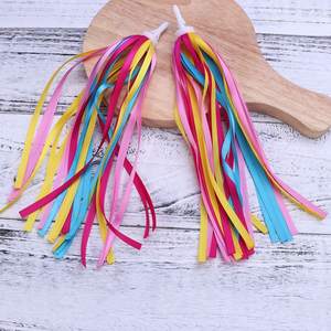 دراجة طفل المقود اللافتات شرائط ملونة شرابة للبنات الأولاد دراجة المقود سكوتر مقبض - Product Image 6