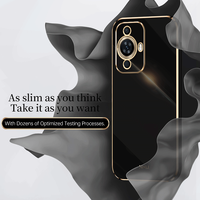 En gros 6D Placage Or Bord TPU Antichoc Cas avec Porte-Anneau pour Huawei Nova 11 Pro Téléphone Cas