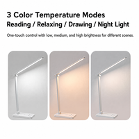 Lampe de bureau LED respectueuse des yeux, sans scintillement, en aluminium, lumière réglable pour une longue utilisation
