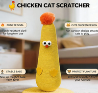 Jouet pour animaux de compagnie en balles de sisal, mignon, personnalisé en forme de poulet, griffoir pour chat, arbre à chat, maisonnette, tour d'escalade