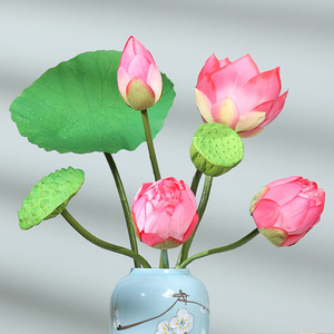 Fiori Artificiali di Loto Simulati per Decorazione Zen Cinese, Casa, Hotel, Paesaggio, Matrimonio, Regali - Product Image 4