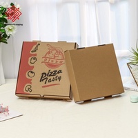 Boîtes en papier à pizza Baoren 7 8 9 10 12 pouces boîtes en carton ondulé boîtes en papier à emporter à motif imprimé commercial jetable