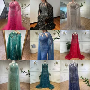 Serena sirena della collina abiti da sera con perline abiti da sera abiti per feste arabe 2024 LA71817 personalizzati - Product Image 2