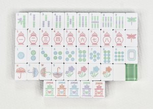 Vibrant <b>Garden</b> Party Themed Luxury American Mahjong <b>Tiles</b> Colorful Floral Engraved Acrylic Durable Mahjong Set Bright Summer - Product Image 3