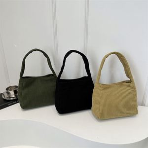Custom Corduroy Tote Bag for Women Shoulder Cord Purse with Inner Pocket Printing logo Wholesales Fashion Tote Bag - Product Image 4