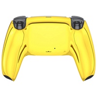 Coque arrière de remplacement dorée pour manette PS5, coque chromée